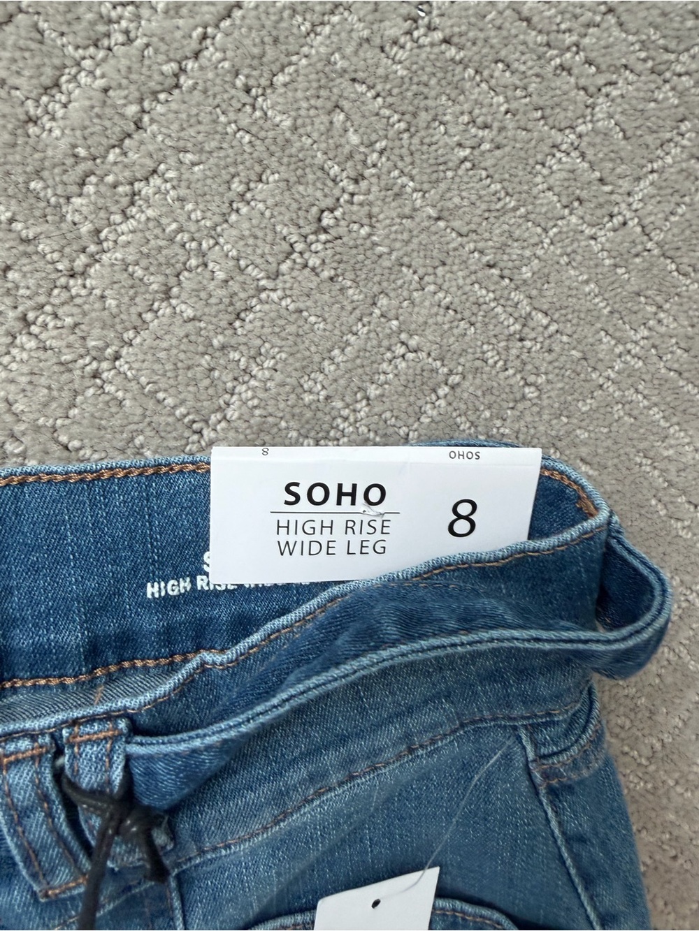Nicole Miller Ankle Length or Petite Belted Stretch SOHO Wide Leg Jeans sz 8 - Picture 6 of 10